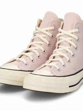 Converse High-Top Canvas Sneakers in Shy Flamingo